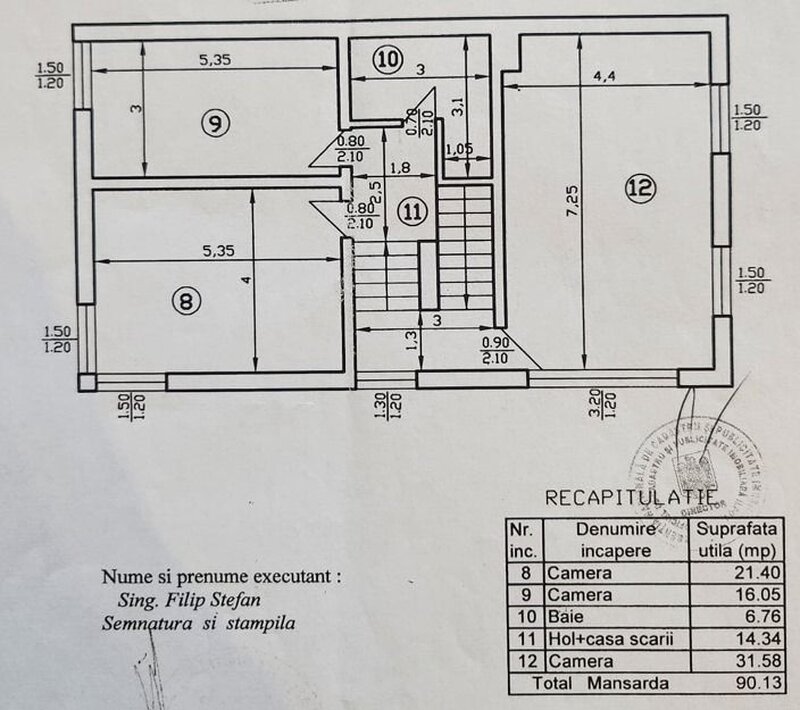Centru Popesti-Leordeni vila ind., 4cam mari, deosebita, curte lib. 192mp